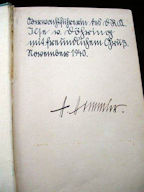 Book Signed by Himmler