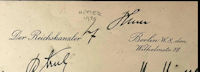 Hitler Signature with other Dignitaries