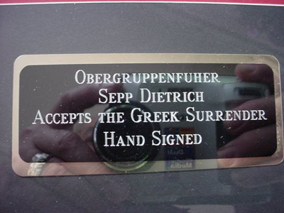 Dietrich Greek Surrender Document
