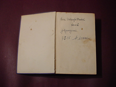 Himmler Signed Book